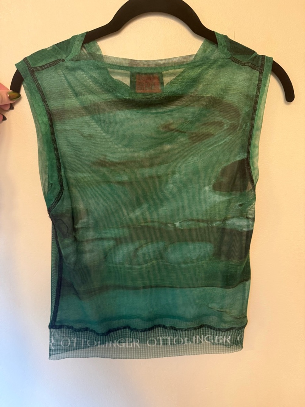 Ottolinger Cowlneck Sheer Top ‘Brook Print’ - Picture 2 of 4